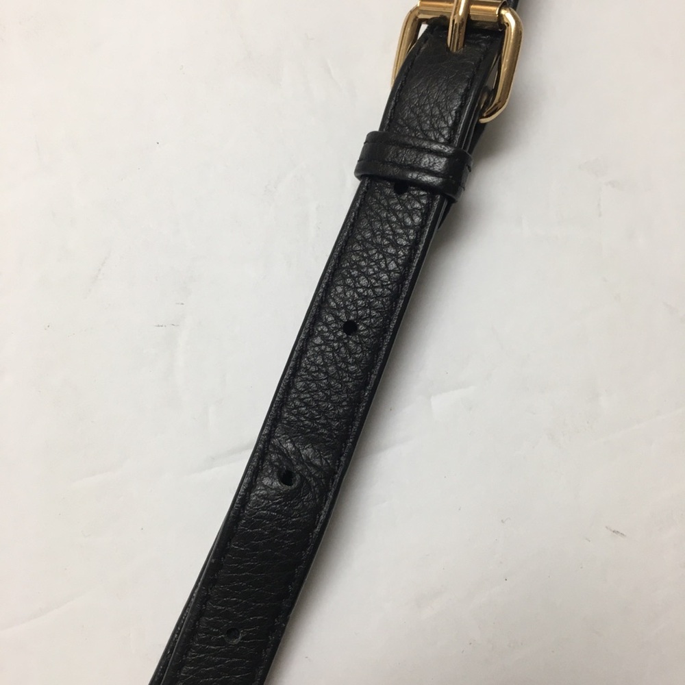 Vince Camuto Leather Crossbody Shoulder Bag Black Expandable Gold Zipper Detail - Picture 13 of 15